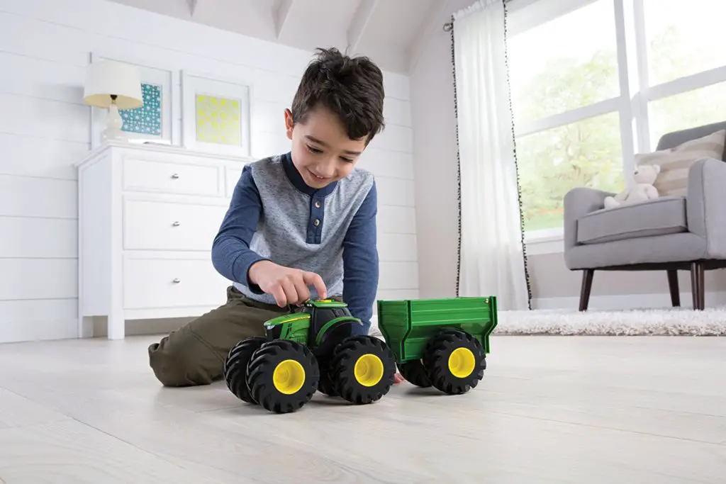 monster tread with wagon john deere toy tractor